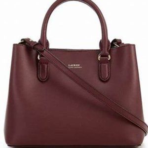 New! Ralph Laren Marcy Mini Satchel- Bordeaux